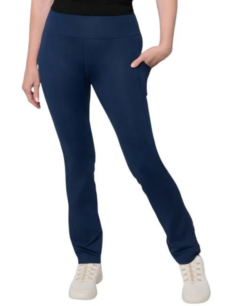 Copper Life Women's Lower Back Support Yoga Leggings Navy - Regular